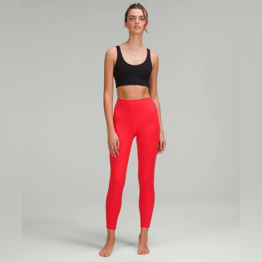 Lululemon Wunder Train High Rise Tight 25” in Hot Heat